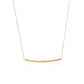 14k Yellow Gold Thin Textured Bar Necklace RCJ