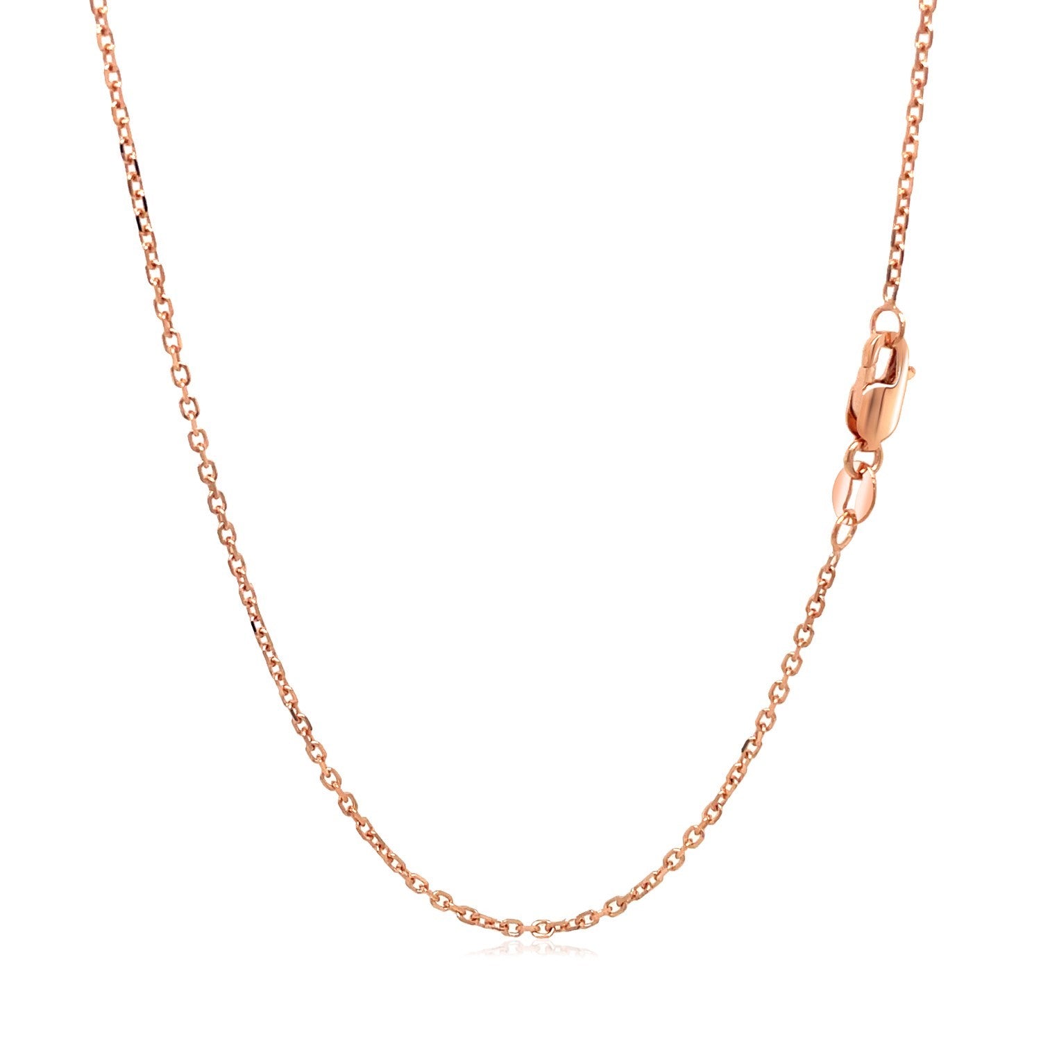 14k Rose Gold Diamond Cut Cable Link Chain (1.30 mm)Monde Trend