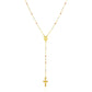 14k Tri Color Gold Lariat Rosary NecklaceMonde Trend