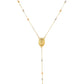 14k Tri Color Gold Lariat Rosary NecklaceMonde Trend