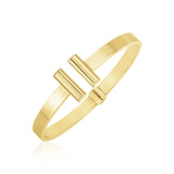 14k Yellow Gold High Polish Bar Cuff Bangle (6.00 mm) RCJ