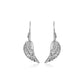 Sterling Silver Textured Angel Wing Earrings RCJ