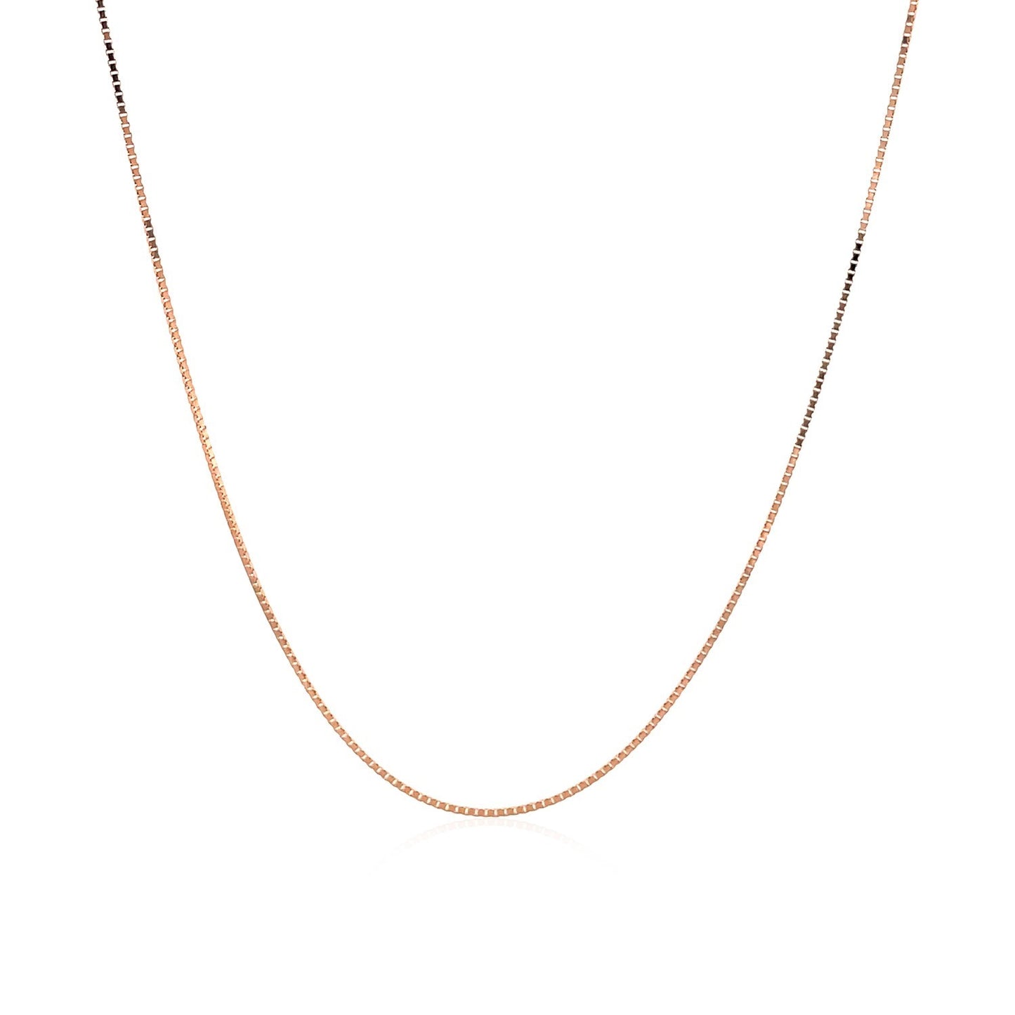 18k Rose Gold Classic Box Chain (0.60 mm) RCJ