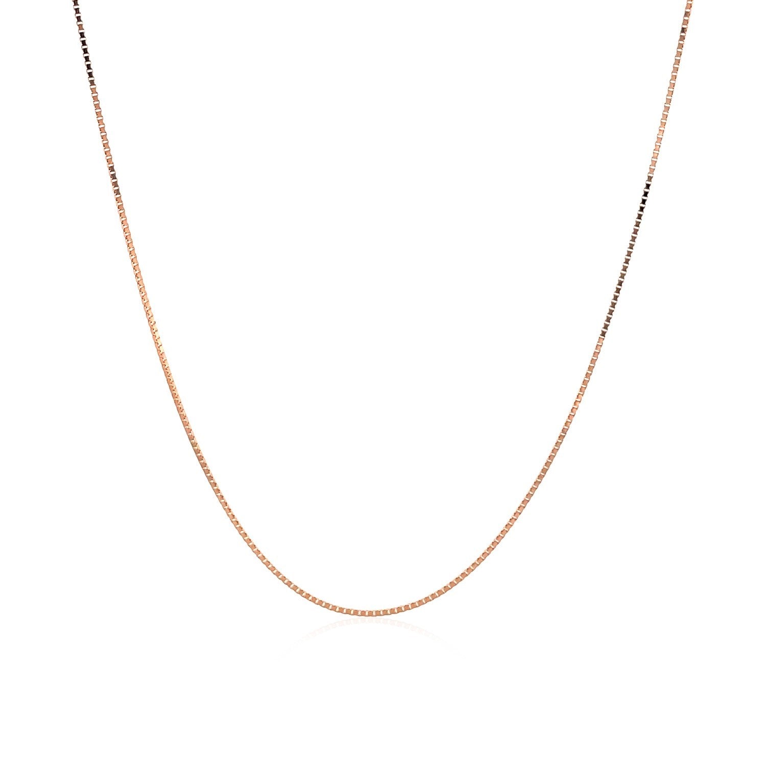 18k Rose Gold Classic Box Chain (0.60 mm) RCJ