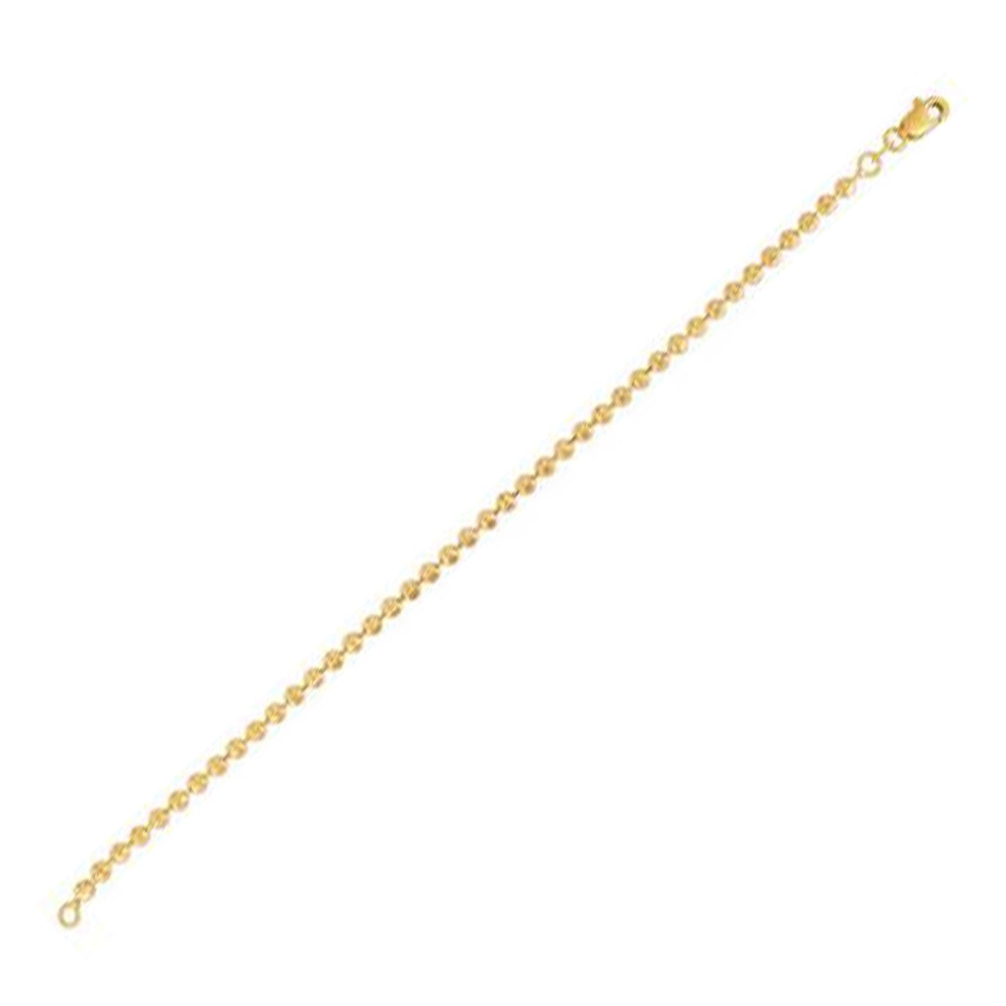 Moon Cut Bead Chain in 14k Yellow Gold (3.00 mm) RCJ