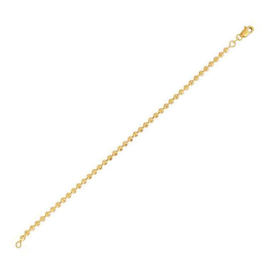 Moon Cut Bead Chain in 14k Yellow Gold (3.00 mm) RCJ