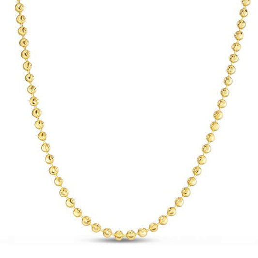 Moon Cut Bead Chain in 14k Yellow Gold (3.00 mm) RCJ