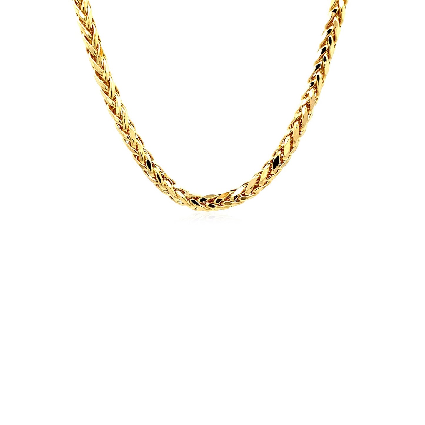 4.1mm 14k Yellow Gold Diamond Cut Round Franco Chain RCJ