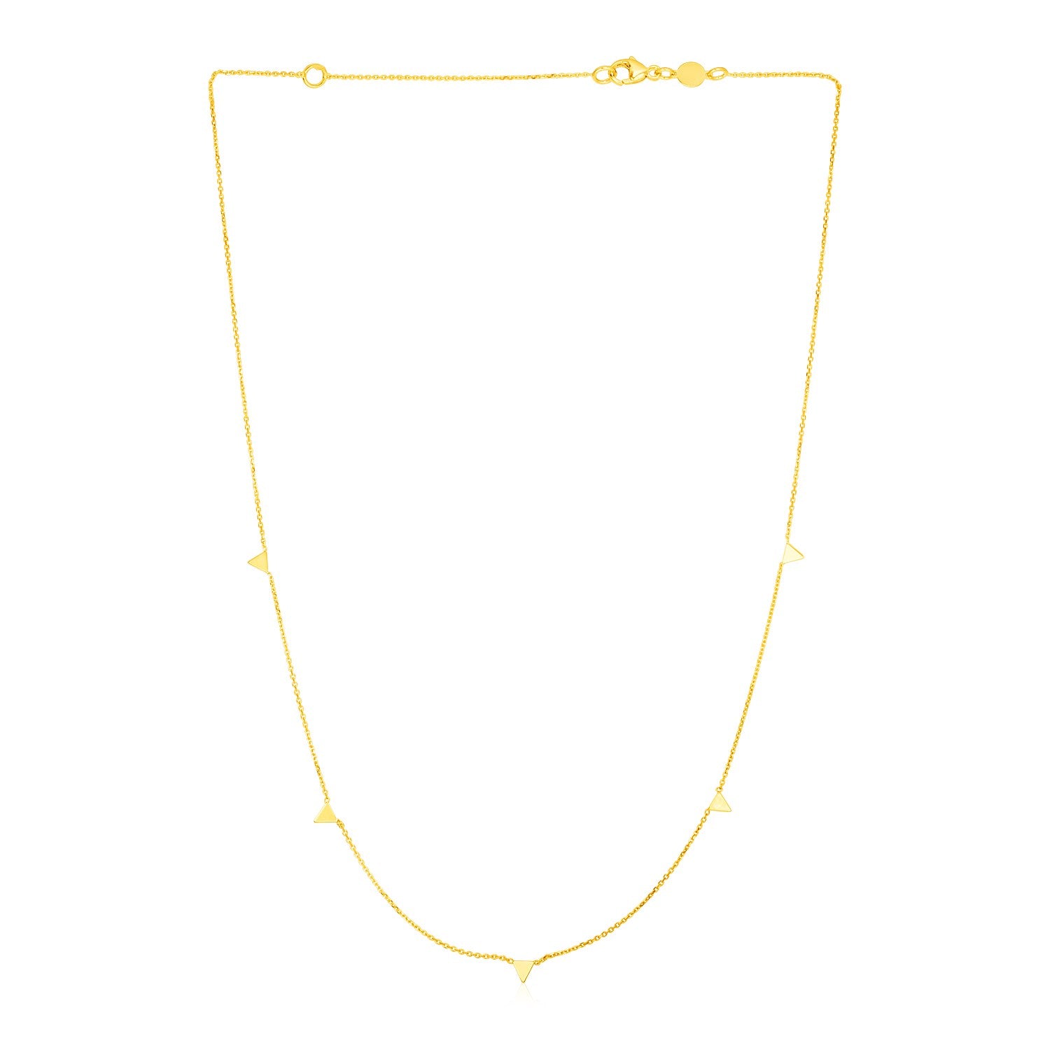 14K Yellow Gold Necklace with Triangles RCJ