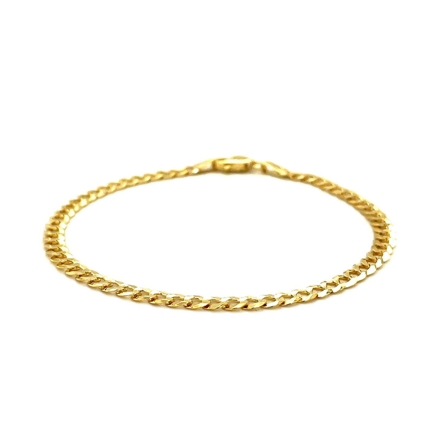 14k Yellow Gold Solid Curb Bracelet (3.60 mm) RCJ