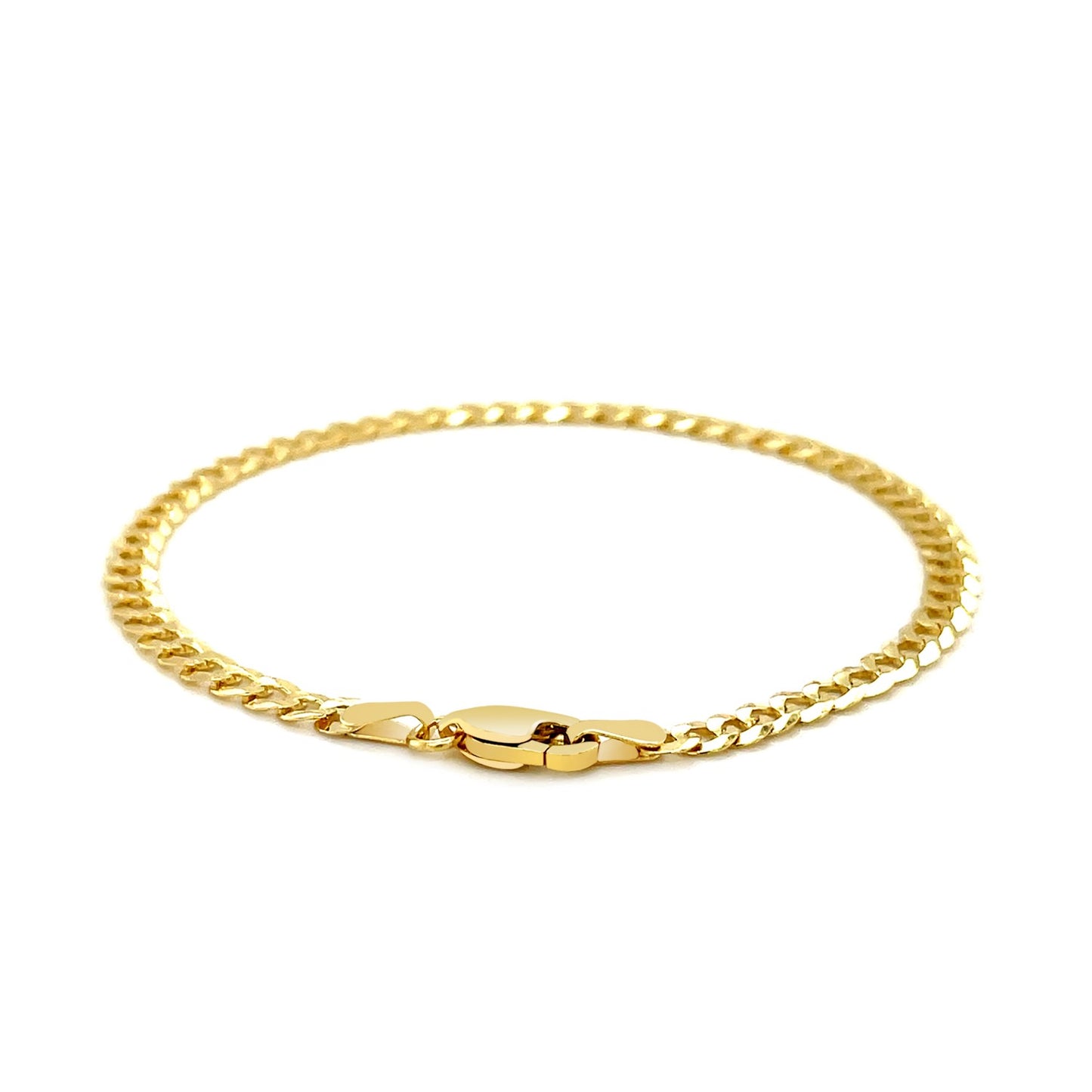 14k Yellow Gold Solid Curb Bracelet (3.60 mm) RCJ