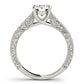 14k White Gold Trellis Antique Style Diamond Engagement Ring (1 1/4 cttw) RCJ