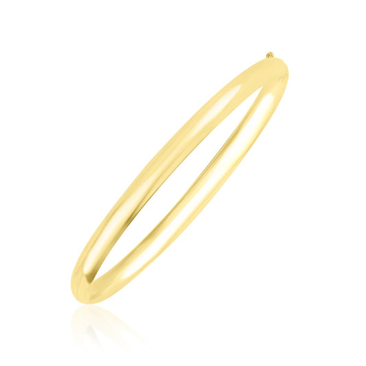 10k Yellow Gold Dome Style Shiny Bangle (3.30 mm)Monde Trend