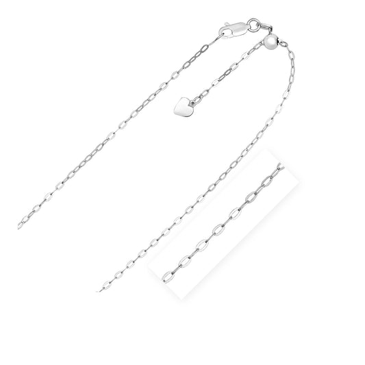 Sterling Silver Adjustable Piatto Chain (1.50 mm) RCJ