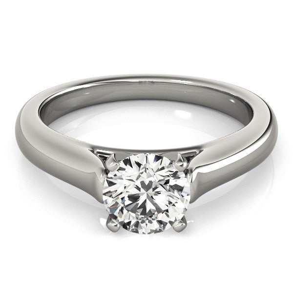 14k White Gold Cathedral Design Solitaire Diamond Engagement Ring (1 cttw)Monde Trend