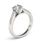 14k White Gold Cathedral Design Solitaire Diamond Engagement Ring (1 cttw)Monde Trend