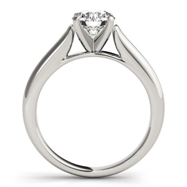 14k White Gold Cathedral Design Solitaire Diamond Engagement Ring (1 cttw)Monde Trend