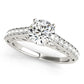 14k White Gold Unique Detailing Diamond Engagement Ring (1 1/3 cttw) RCJ