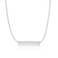 14k White Gold Smooth Flat Horizontal Bar Style Necklace RCJ