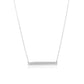 14k White Gold Smooth Flat Horizontal Bar Style Necklace RCJ