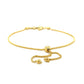 14k Yellow Gold Anchor Design Adjustable Lariat Bracelet RCJ