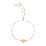 14k Rose Gold Adjustable Heart Bracelet (0.90 mm)Monde Trend