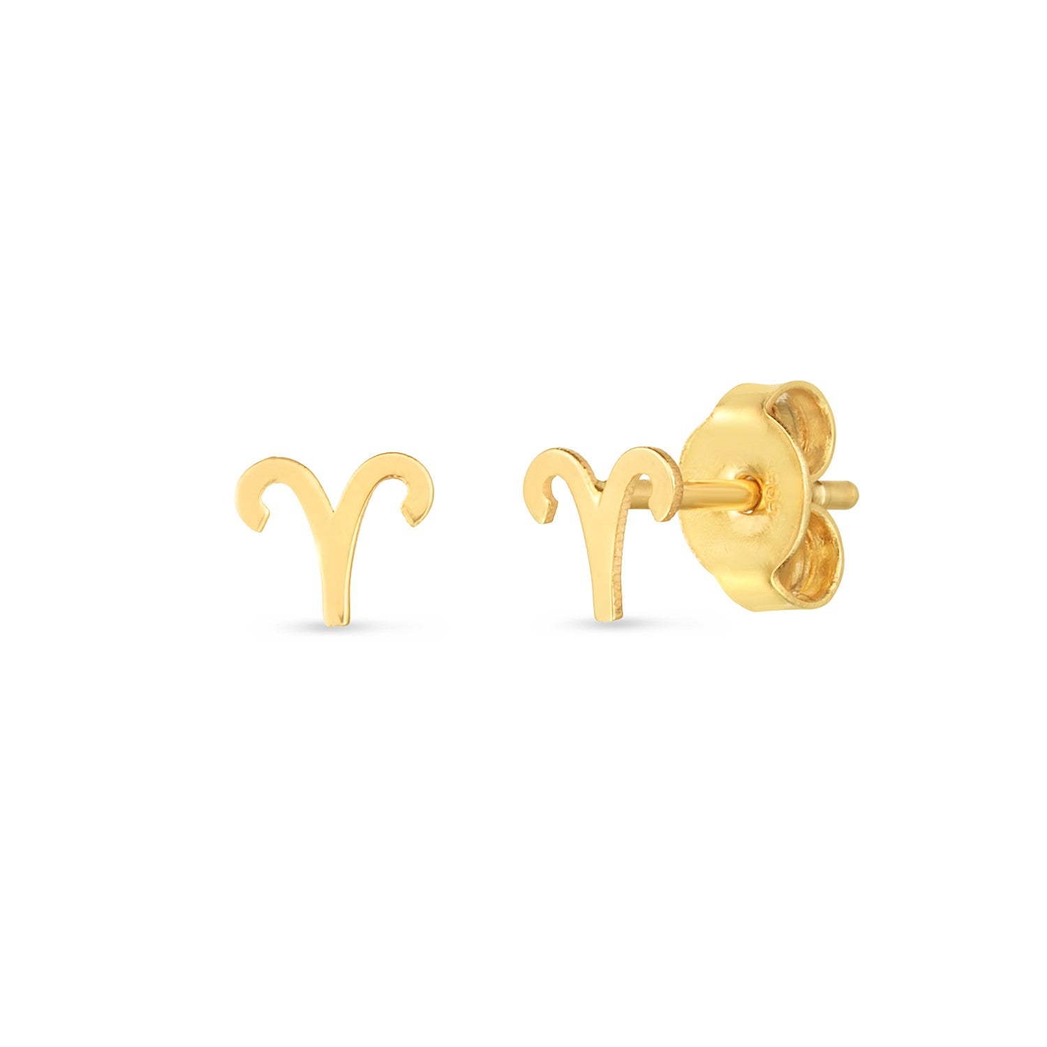 14K Yellow Gold Aries Stud Earrings RCJ