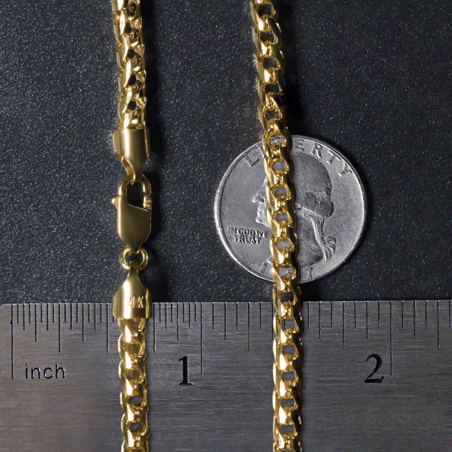 14k Yellow Solid Gold Diamond Cut Round Franco Chain (4.60 mm) RCJ