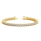 Lab Grown Round Diamond Tennis Bracelet in 14k Yellow Gold (8 cctw F/G  VS2/SI1) RCJ