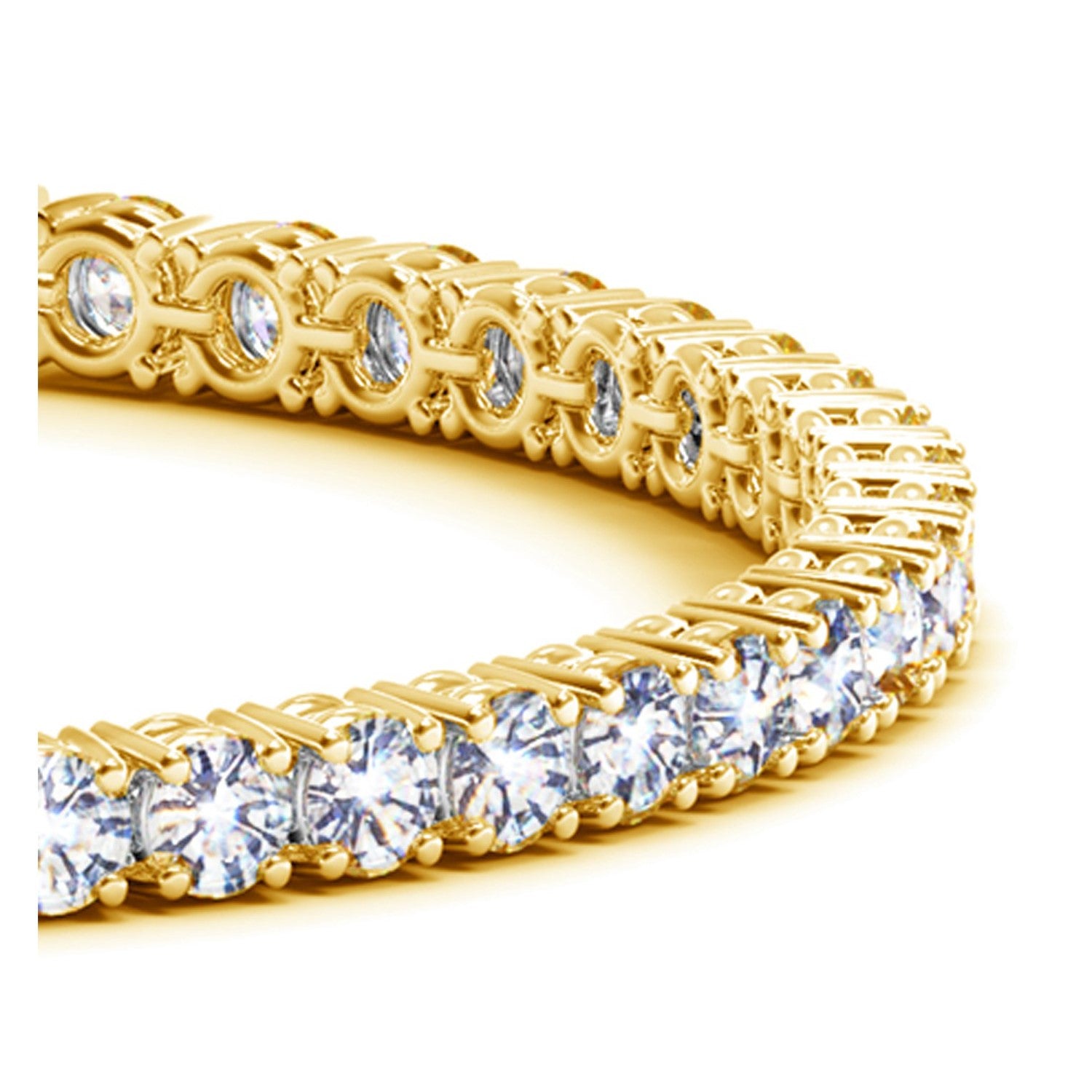 Lab Grown Round Diamond Tennis Bracelet in 14k Yellow Gold (8 cctw F/G  VS2/SI1) RCJ