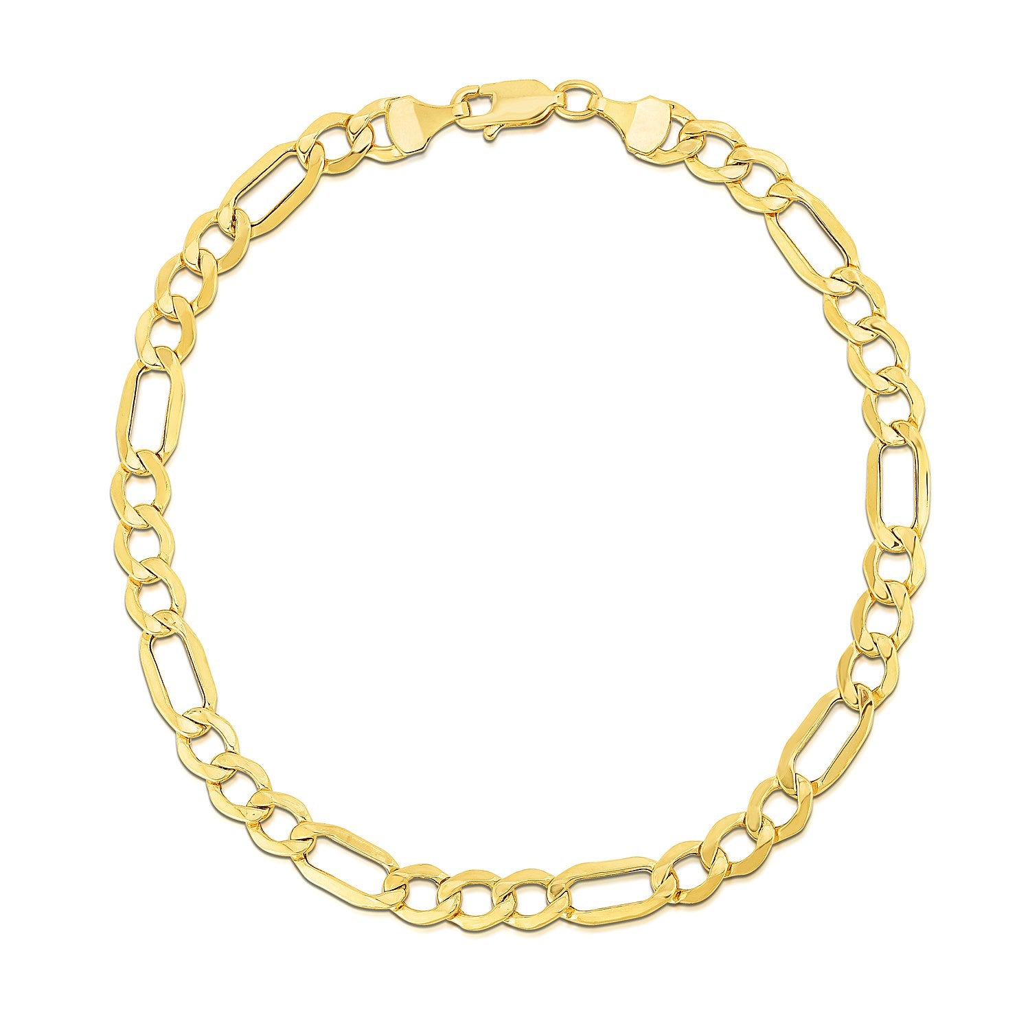 10k Yellow Gold Lite Figaro Bracelet (5.60 mm)Monde Trend