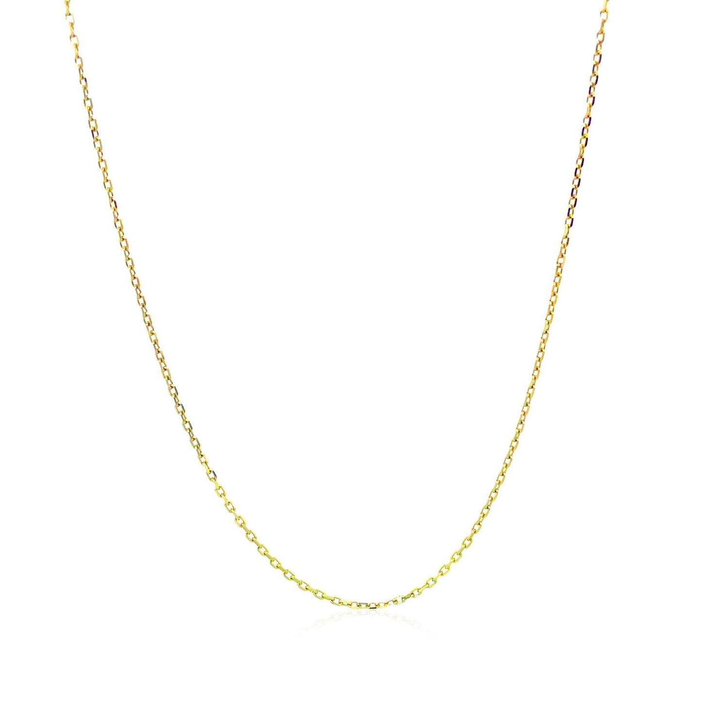 10k Yellow Gold Diamond Cut Cable Link Chain (0.87 mm)Monde Trend