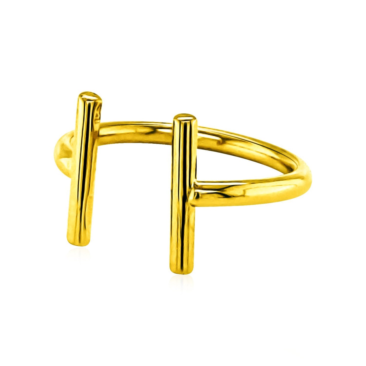 14k Yellow Gold Open Ring with Bars RCJ