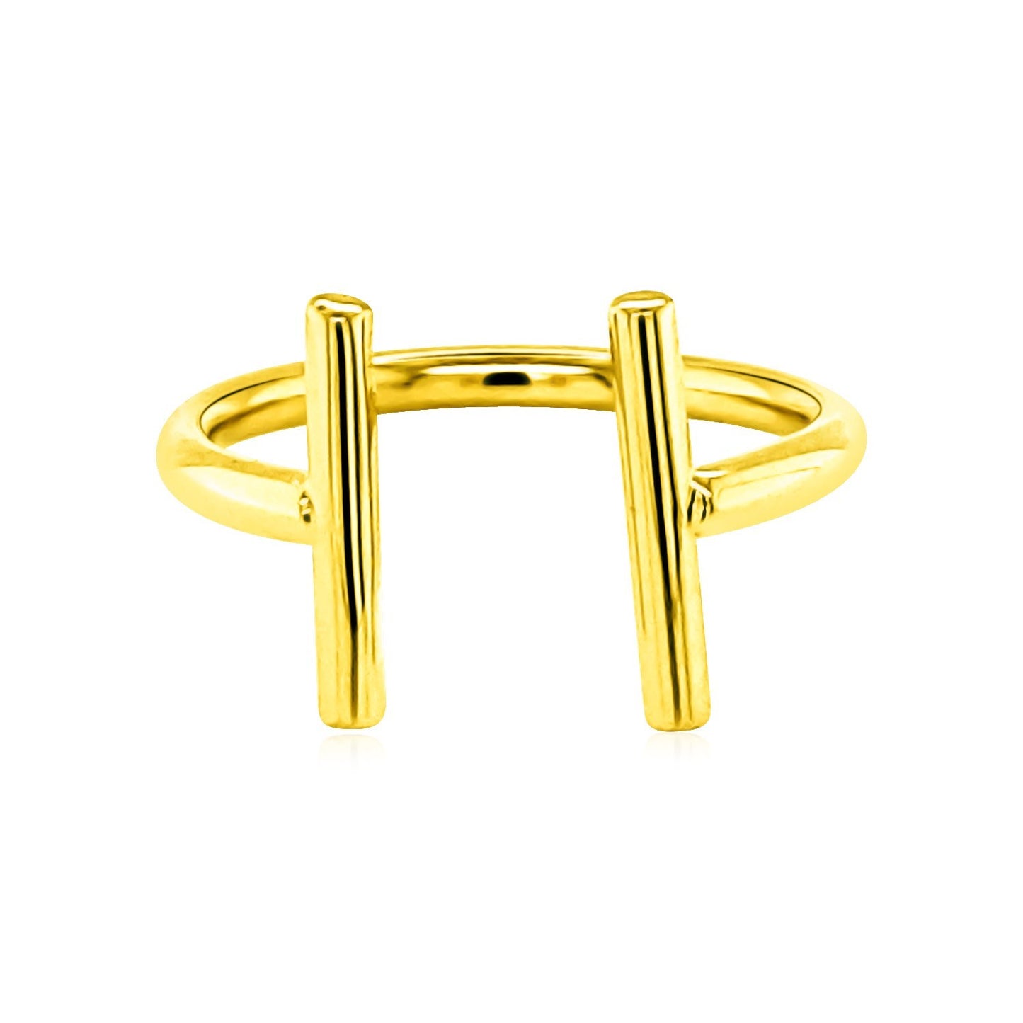 14k Yellow Gold Open Ring with Bars RCJ