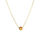 14k Yellow Gold 17 inch Necklace with Round Citrine RCJ