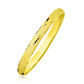 10k Yellow Gold Slender Diamond Pattern Textured Bangle (6.00 mm)Monde Trend