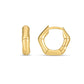 14k Yellow Gold Bamboo Huggie Hoops RCJ