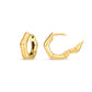 14k Yellow Gold Bamboo Huggie Hoops RCJ