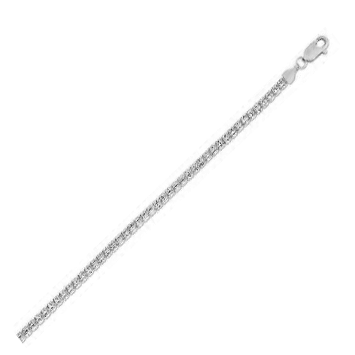 Ice Barrel Chain Bracelet in 14k White Gold  (3.14 mm) RCJ