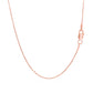 14k Pink Gold Round Cable Link Chain (1.10 mm)Monde Trend