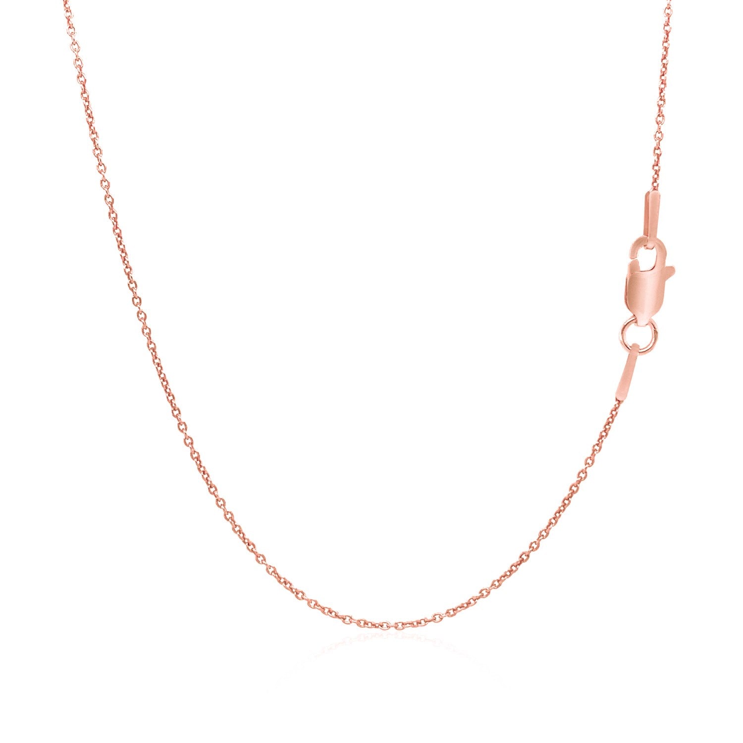 14k Pink Gold Round Cable Link Chain (1.10 mm)Monde Trend