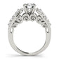 14k White Gold Multirow Shank Round Diamond Engagement Ring (1 1/2 cttw)Monde Trend