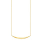 14k Yellow Gold Necklace with Polished Curved Bar Pendant RCJ