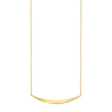 14k Yellow Gold Necklace with Polished Curved Bar Pendant RCJ