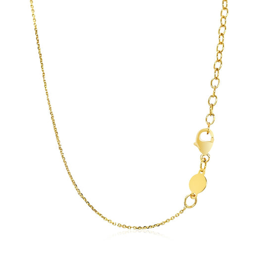 14k Yellow Gold Necklace with Polished Curved Bar Pendant RCJ