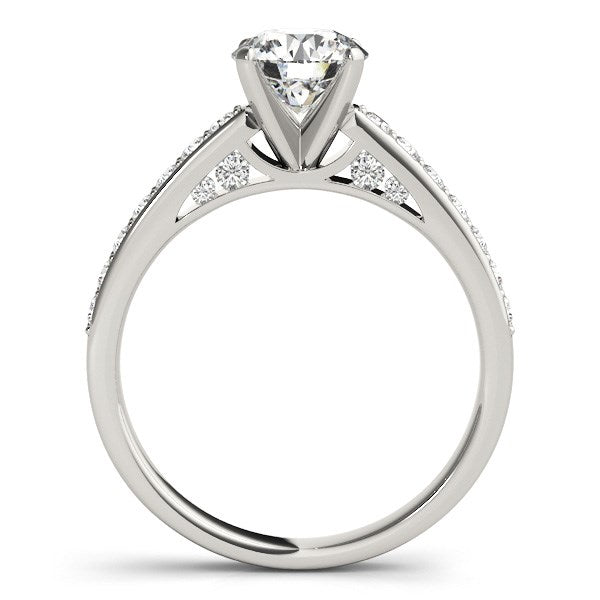 14k White Gold Single Row Prong Set Diamond Engagement Ring (1 3/8 cttw) RCJ