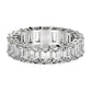 Emerald Cut Lab Grown Diamond Eternity Ring in 14k White Gold (6 cttw FG/VS2) RCJ