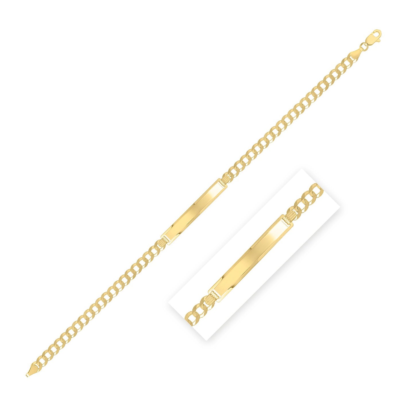 14k Yellow Gold Curb ID Bracelet (4.70 mm) RCJ