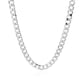 Rhodium Plated Sterling Silver Curb Style Chain (5.50 mm) RCJ