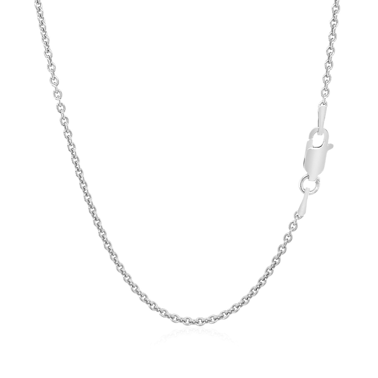 Sterling Silver Rhodium Plated Round Cable Chain (1.80 mm) RCJ